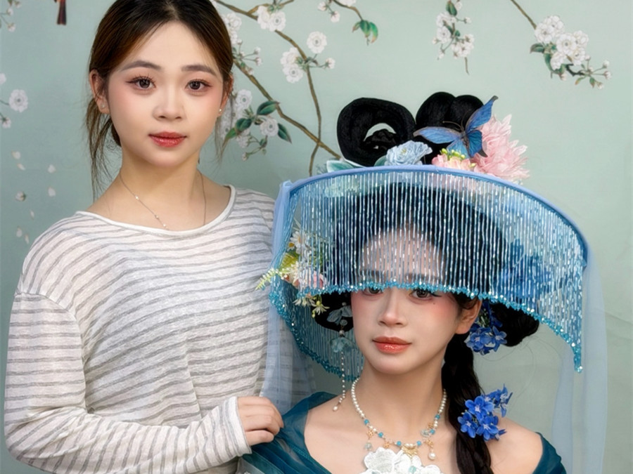 帷帽花神造型，南寧彩妝造型學校作品