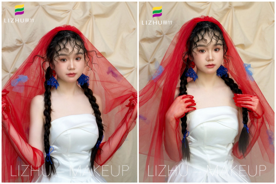 小眾新娘造型，廣西彩妝造型學(xué)校課堂作品